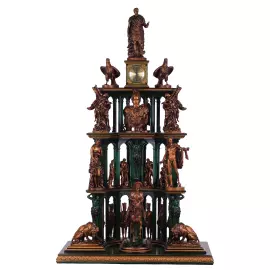 Напольные часы из бука "Полководцы" изумруд