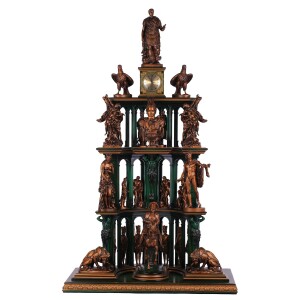 Grandfather clock made of beech "Generals", emerald