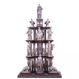 Напольные часы из бука "Полководцы" серебро