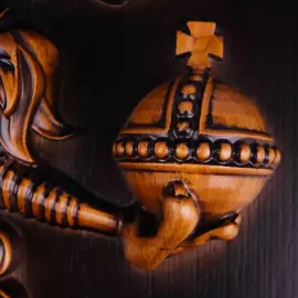 Герб из бука "Российская Федерация" малый