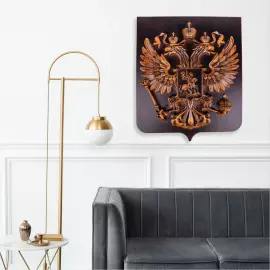 Герб из бука "Российская Федерация" малый