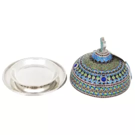 Икорница "Золотая рыбка. Рыбка" финифть