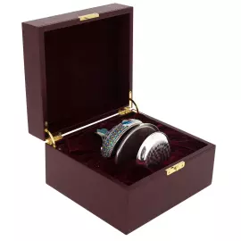 Икорница "Золотая рыбка. Рыбка" финифть