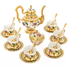 Сервиз чайный "Пионы" на 6 персон, Златоуст