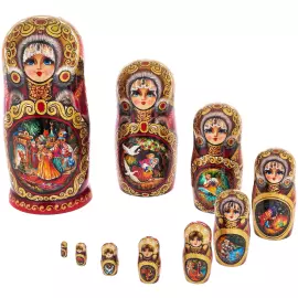 Матрешка на 10 мест "Сказка" 26 см