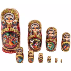 Матрешка на 10 мест "Сказка" 26 см