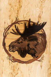 Backgammon from Karelian birch "Moose" small