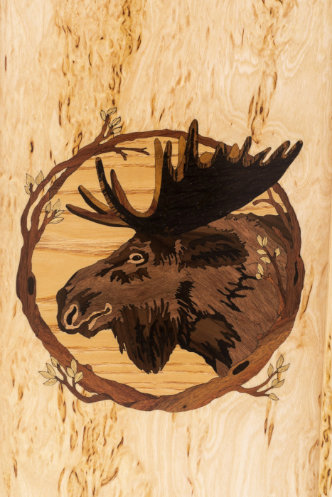 Backgammon from Karelian birch "Moose" small
