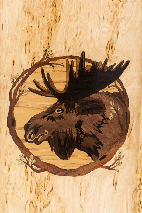 Backgammon from Karelian birch "Moose" small