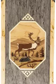 Нарды из карельской березы "Олень" малые