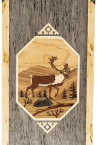 Backgammon from Karelian birch "Deer" small