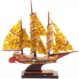 Souvenir of amber "Brigantine" small