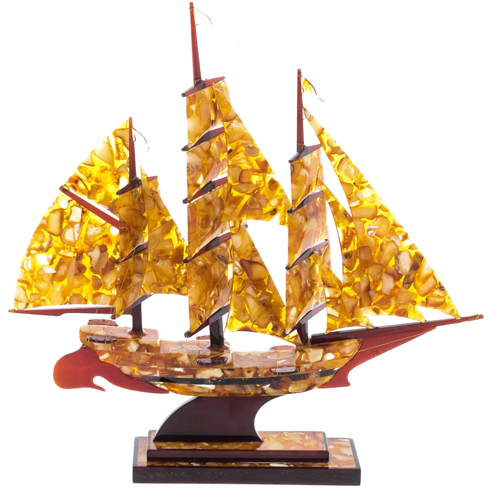 Souvenir of amber "Brigantine" small