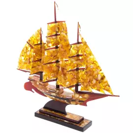 Souvenir of amber "Brigantine" small