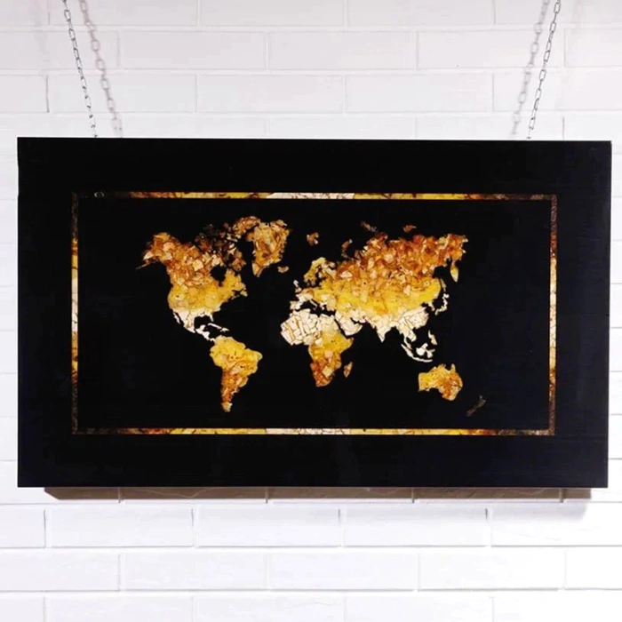 Amber panel "World Map"