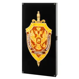 Нарды из серого дуба и ясеня "Герб ФСБ"