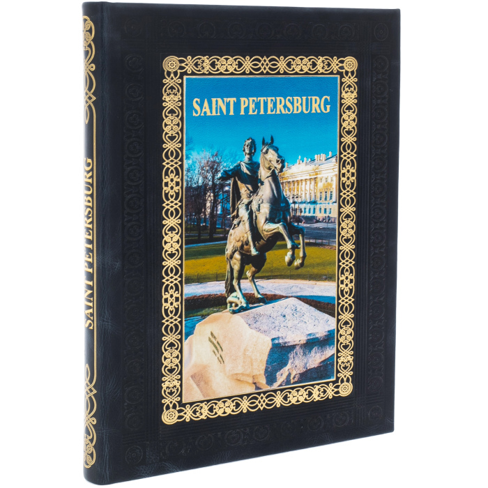 A leather-bound book "Photo album. St. Petersburg" in English