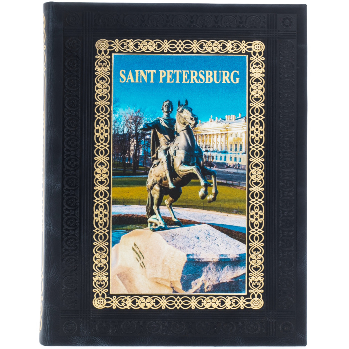 A leather-bound book "Photo album. St. Petersburg" in English