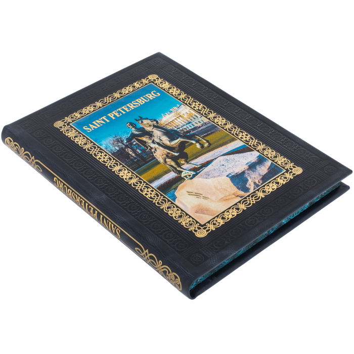 A leather-bound book "Photo album. St. Petersburg" in English