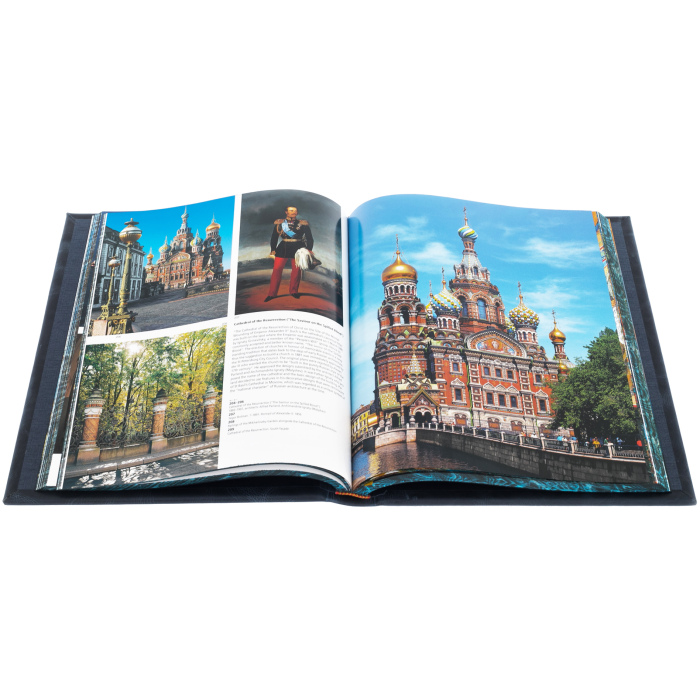 A leather-bound book "Photo album. St. Petersburg" in English