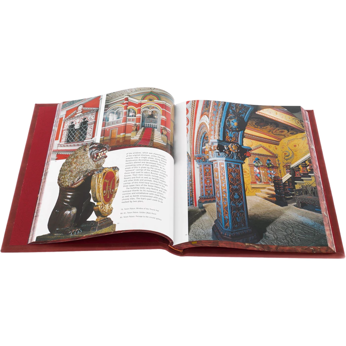 A leather-bound book "Moscow. History, architecture, art" in English