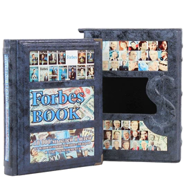 The leather-bound book "Forbes book. 10,000 thoughts and ideas from influential business leaders and management gurus"