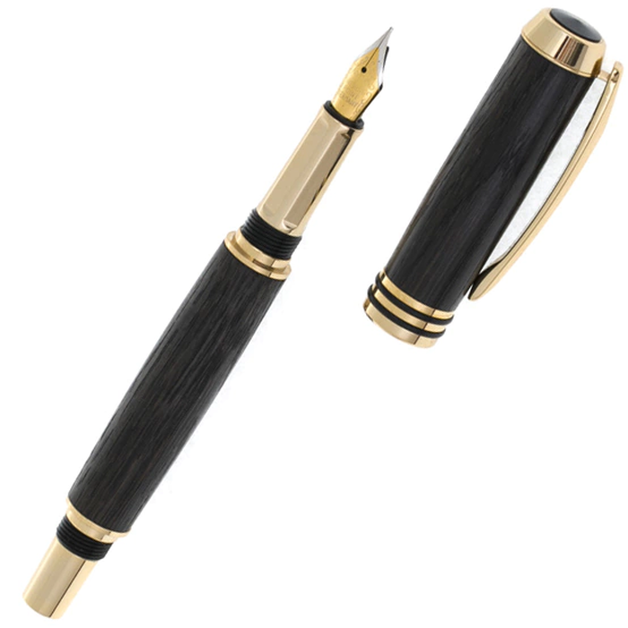Fountain pen made of stained oak "Seven faces"