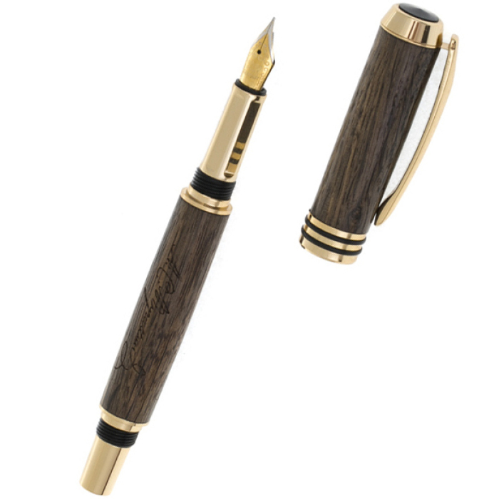 The handle made of stained oak "Pushkin" jubilee
