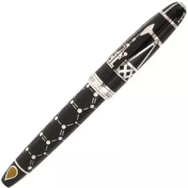 Roller handle "Oil" silver with diamonds