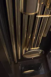 Hermle floor clock, walnut