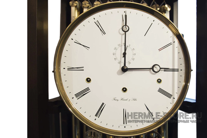 Hermle floor clock, walnut