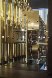 Hermle floor clock, walnut