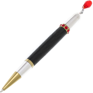 The handle is made of stained oak "Platinum ladies" with red Swarovski diamonds