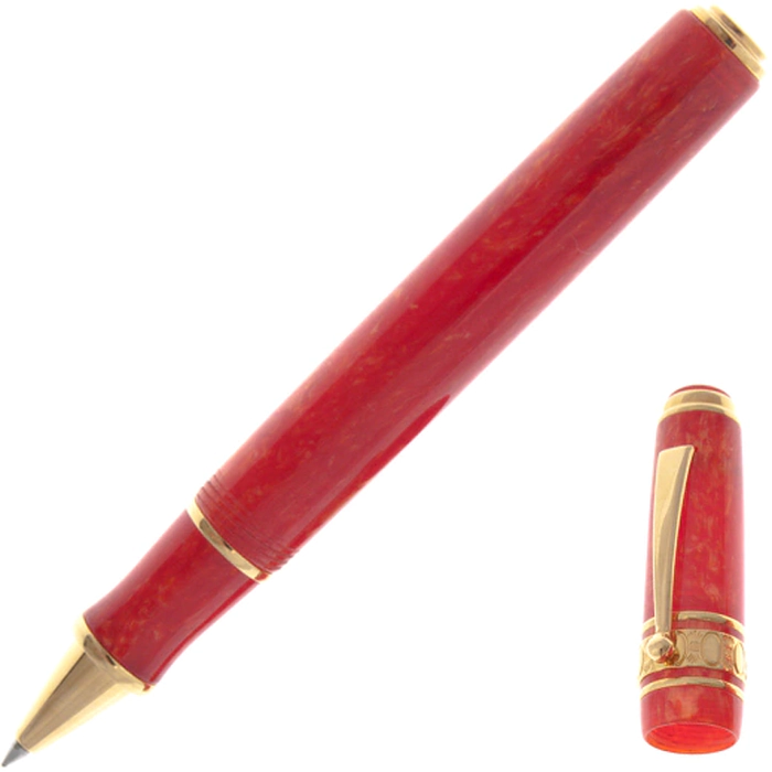 Ручка-роллер "Максима темно-красная с золотом (MAXIMA COLOUR DARKRED GOLD)"