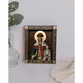 Икона из дерева "Святая Княгиня Ольга"