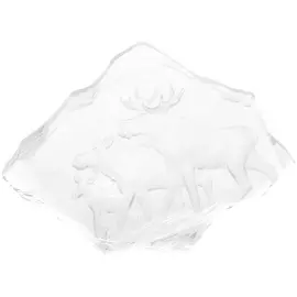 Скульптура из прозрачного хрусталя "Семья лосей"