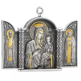 Silver folding "Our Lady of Iver" small