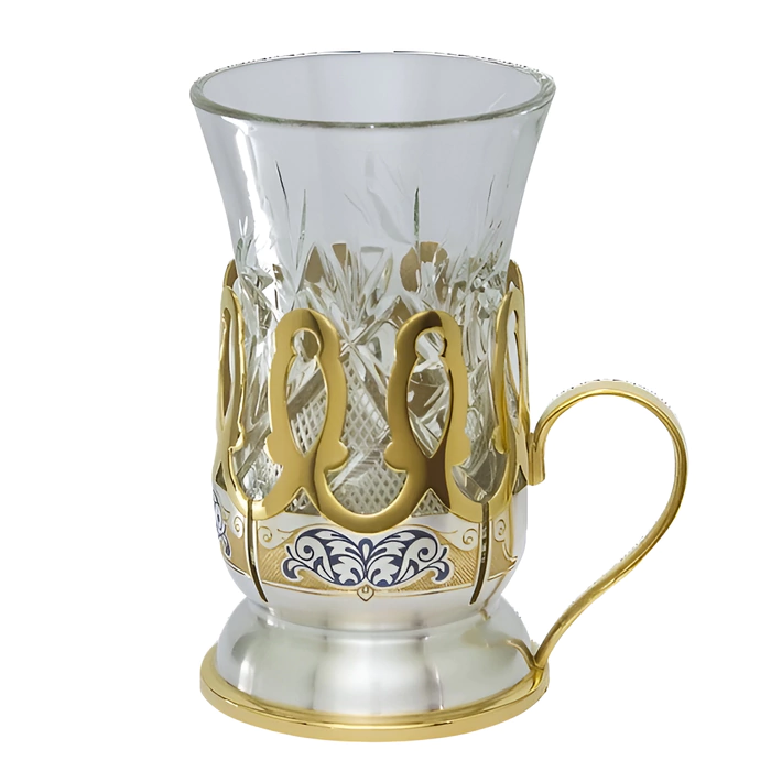 Silver cup holder for armud "The Sun of the East"