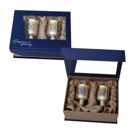 Серебряный набор для крепких напитков "То, что надо" на 2 персоны