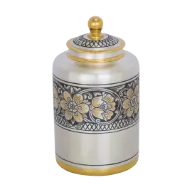 Серебряная банка для чая
