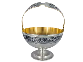 Серебряная ваза для десерта