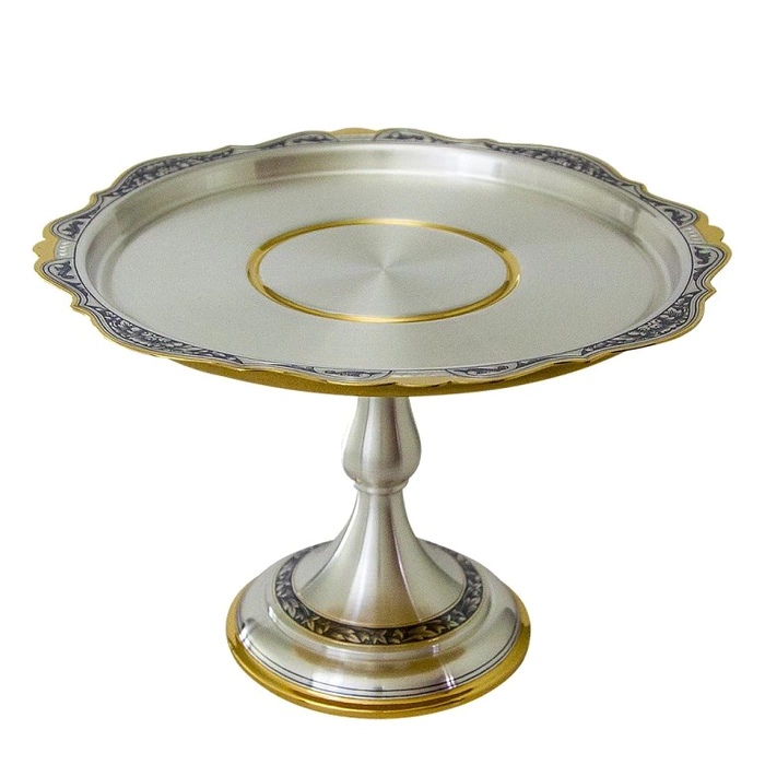 Silver Cake Vase