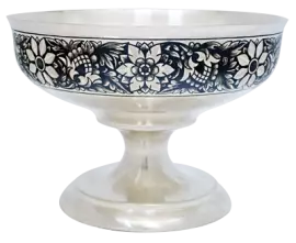 Серебряная ваза для варенья "Бегония"