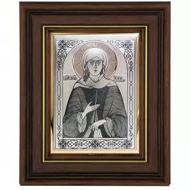Серебряная икона "Блаженная Ксения"