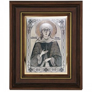 Серебряная икона "Блаженная Ксения"