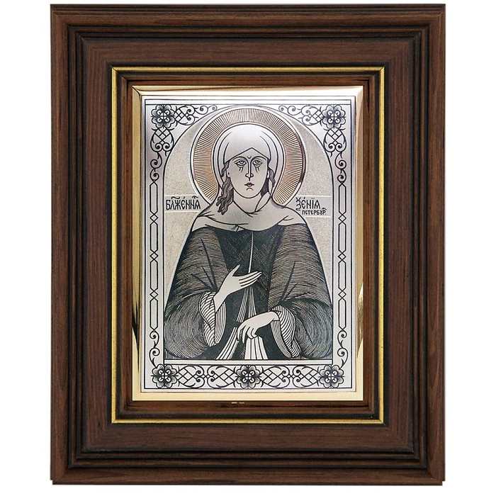 Silver icon "Blessed Xenia"