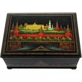 The box of Palekh "Moscow" is large, Voronin