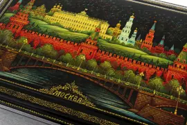 The box of Palekh "Moscow" is large, Voronin