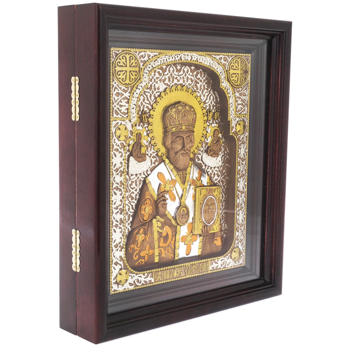 Birch icon "Nicholas the Wonderworker" in Kyoto