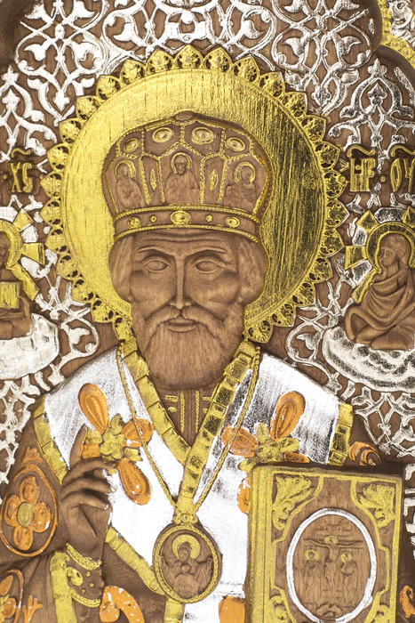 Birch icon "Nicholas the Wonderworker" in Kyoto